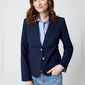 J.Crew Navy Blue Women's School Boy Classic Blazer Gold Buttons Sz 4